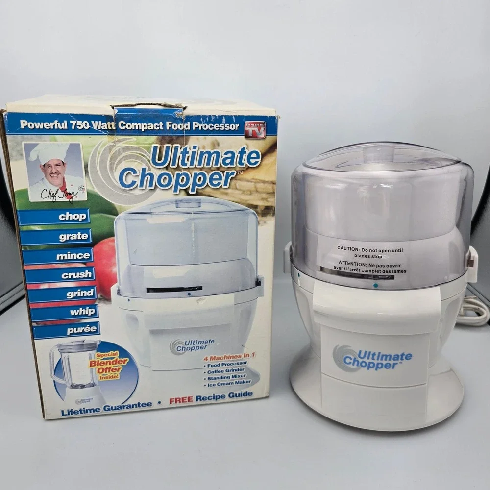 Ultimate Chopper Food Processor CH-1 White New Open Box